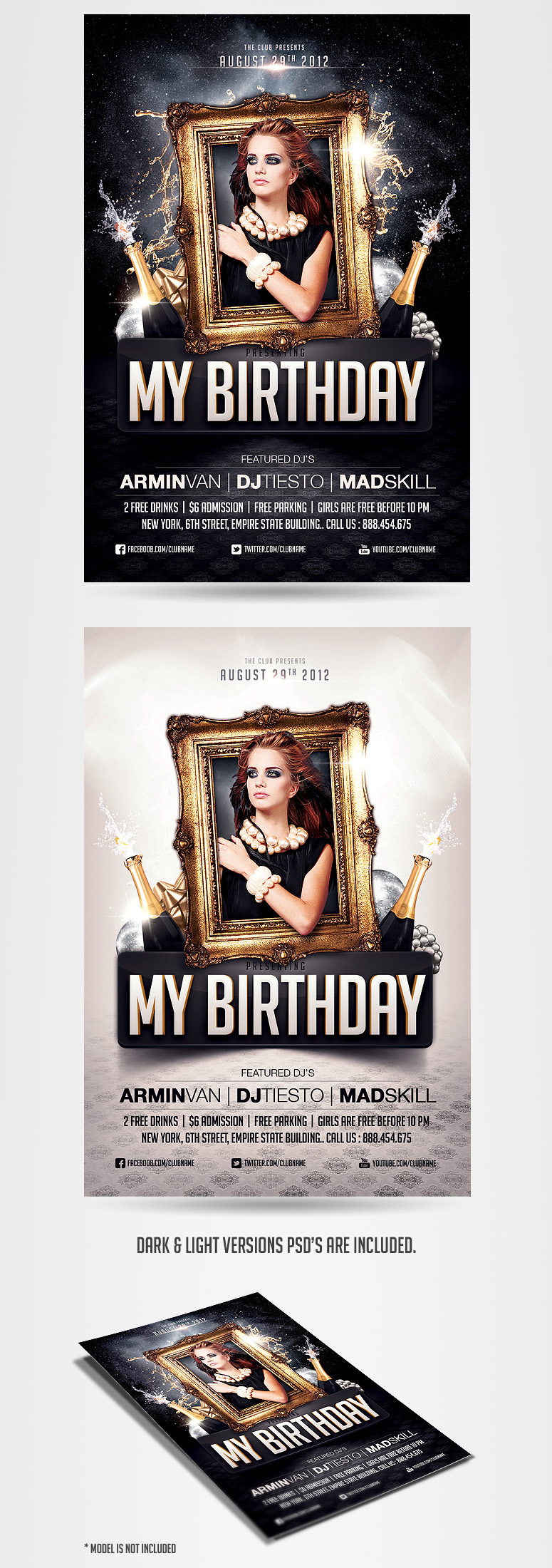 Birthday Party Invitation Flyer Template â¹ Psdbucket Com